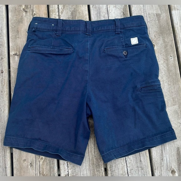 American Eagle Outfitters Navy Blue Flat Front Slim Workwear Style Shorts 29 - Picture 7 of 8